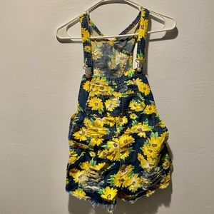 Sunflower Denim Overalls